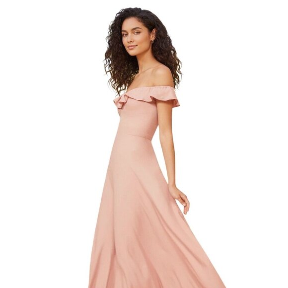 Reformation Verbena Maxi Gown in Blush Pink - Size XS - Picture 5 of 10